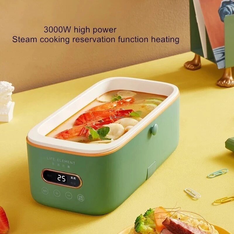 Xiaomi LIFE ELEMENT Portable Electric Lunch Box Food Warmer Heater Smart Reservation with LED Screen Rice Cooker Rice Container
