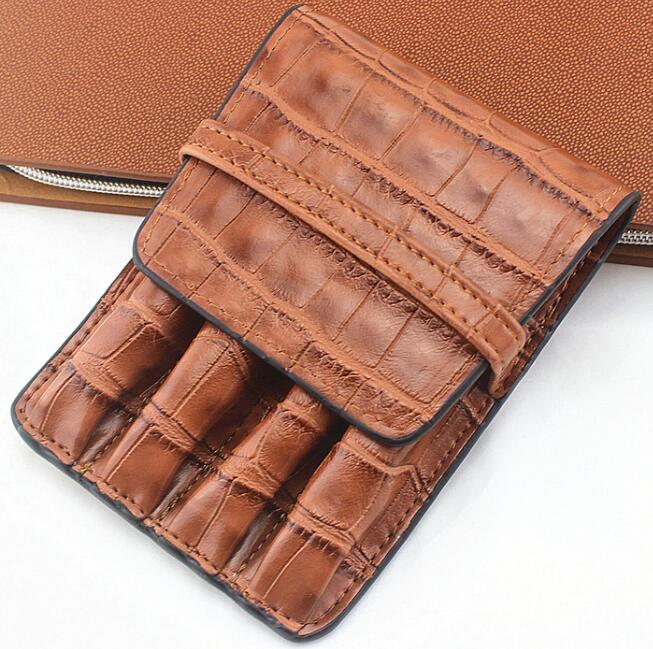 Estojo de couro feito à mão, bolsa para lápis, caneta esferográfica, estojo vintage, bolsa para 4 canetas: R