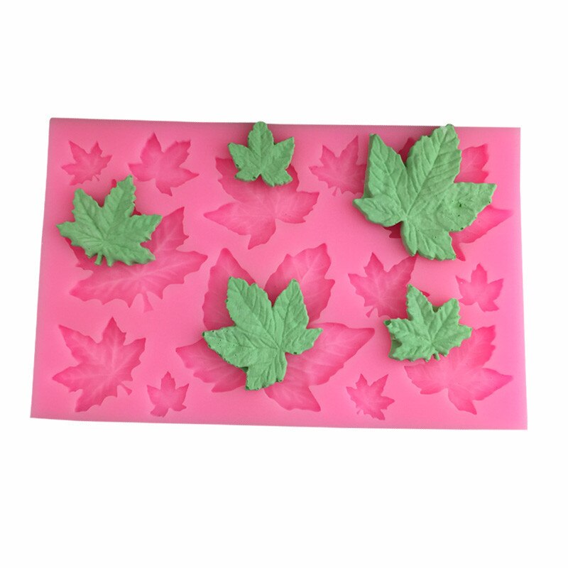 A variety of maple leaf shape baking tools soft clay glue mold chocolate sugar cake decoration