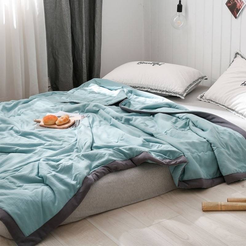 Vlakte Dekbedden Lente Zomer Zachte Dekbed Dekbed Huidvriendelijke Wasbare Dorm Twin Dubbele Grootte Lichtgewicht Beddengoed Slaapkamer Gewatteerde