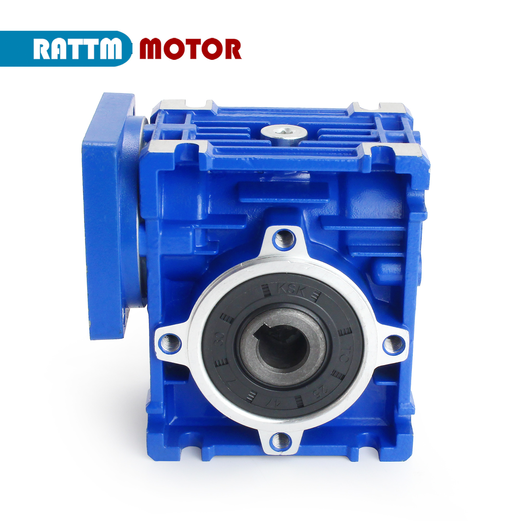 NMRV030 Reducer Worm Gear High Torque Gearbox Reducer Ratio 10:1 20:1 25:1 30:1 40:1 50:1 60:1 80:1 for NEMA23 Step/Servo Motor