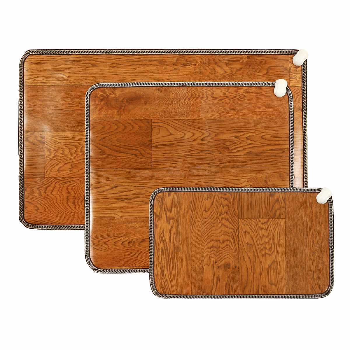 Tappetino riscaldante in pelle scaldapiedi cuscinetti riscaldanti elettrici piedi scaldamuscoli tappeto termostato strumenti di riscaldamento casa ufficio 3 dimensioni