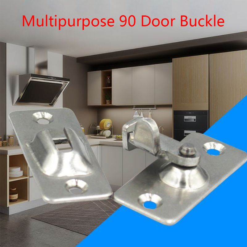 Mini Stainless Steel 90 Degree Right Angle Buckle Hook Lock Bolt for Sliding Door Latch Bar Window Home Furniture Hardware