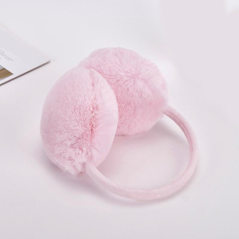 réglable fausse fourrure hiver cache-oreilles unisexe couleur unie casque fourrure casque pour filles en peluche oreille plus bandeau