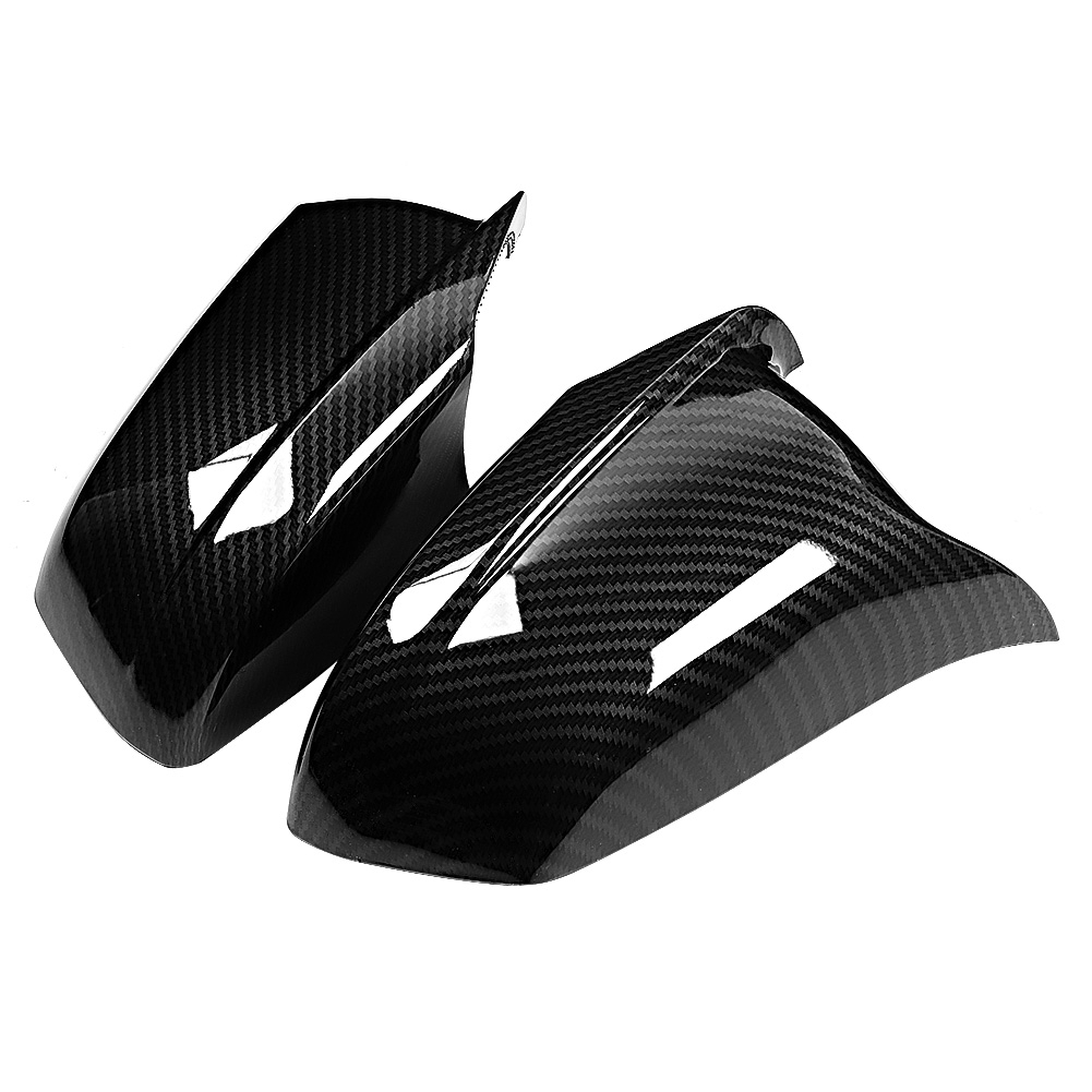 Left&Right Side Mirror Housing Cap Covers Carbon Fiber Texture Fit for BMW 5 Series F10 Rearview Mirror Cover