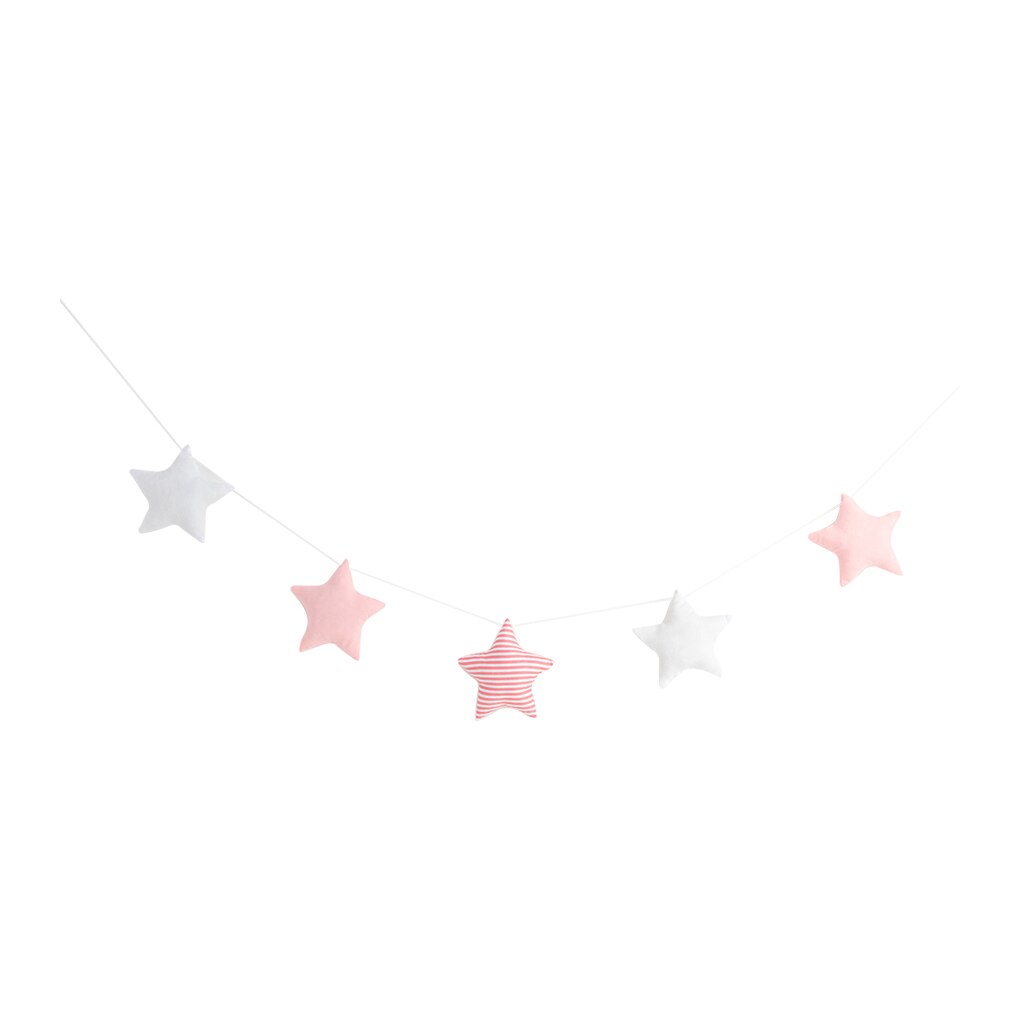 Tira de decoración de estrella colgante para pared de niños, cartel de pared del dormitorio, cuerda de algodón, adorno de estrellas: No.3