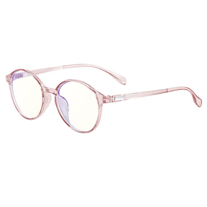montura de lentes de cristal transparente unisex redonda, gafas de ordenador anti-azul, marco de gafas óptico transparente: C4