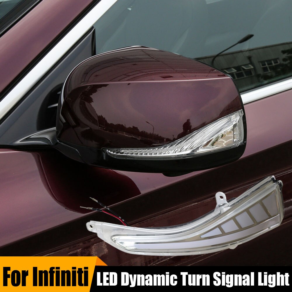 Luz indicadora intermitente centellante Retrovisor lateral para Infiniti Q30 Q50 Q50L Q60 Q70 QX30 QX50 QX60 LED intermitente dinámico