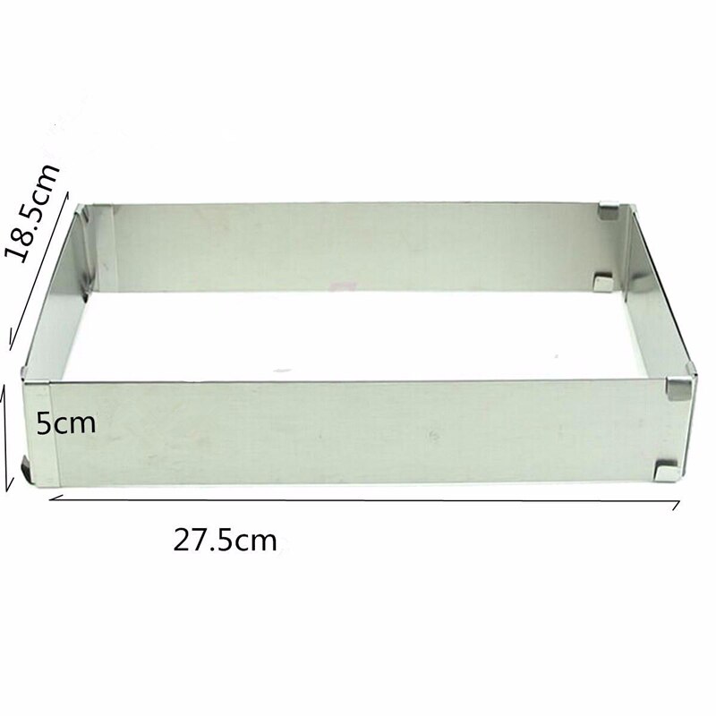 Adjustable Square Pizza Mold Cutter Detachable Expandable Stainless Steel Cake Cutter Home Kitchen Bakery Baking Tools