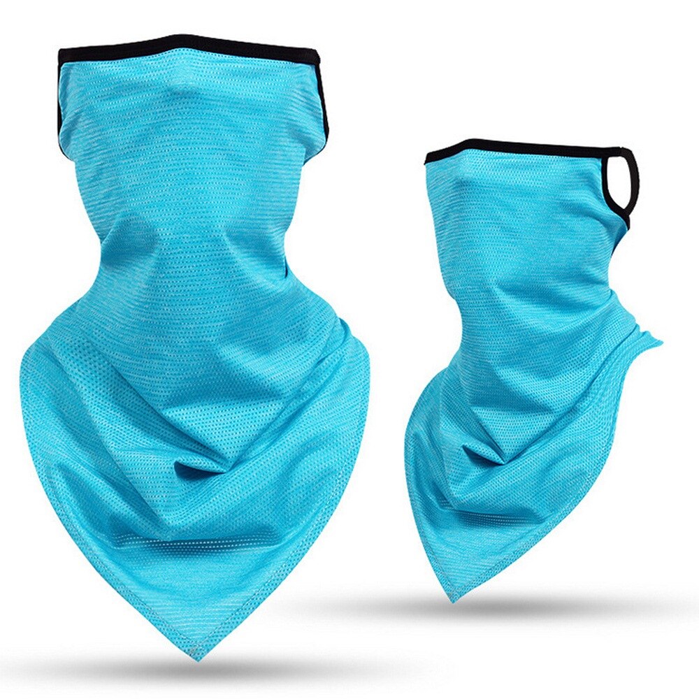Atmungsaktive Reiten Maske Spiel Sturmhaube Winter Kragen Lätzchen draussen Reiten Winddicht Sonnencreme Gesicht Maske Gesicht Handtuch: See Blau
