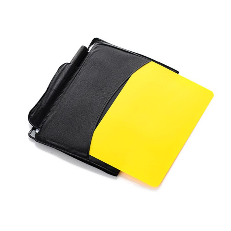 Soccer referee card with pencel Write book paper set Football Red and Yellow cards Fair Play Sports match referee equipment