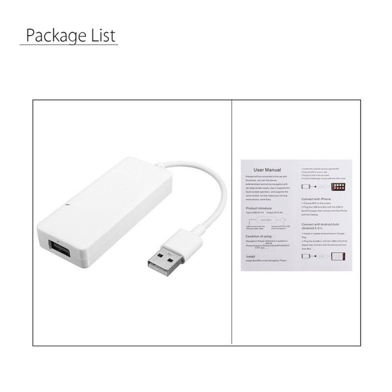 Dongle noir GPS USB Adater Smartphone connecter voiture affichage carte/musique/Navigation récepteur automatique pour Android IPhone voiture-jouer App