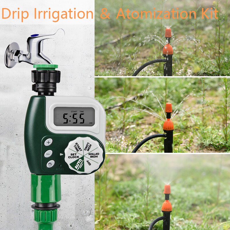 Automatic Mini-home Drip Irrigation Kit system With Smart Controller Sprinkler, Bonsai, Garden, Courtyard Lawn