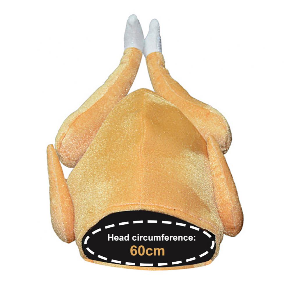 Adults Funny Roasted Turkey Hat Thanksgiving Day Party Festival Costume Cap