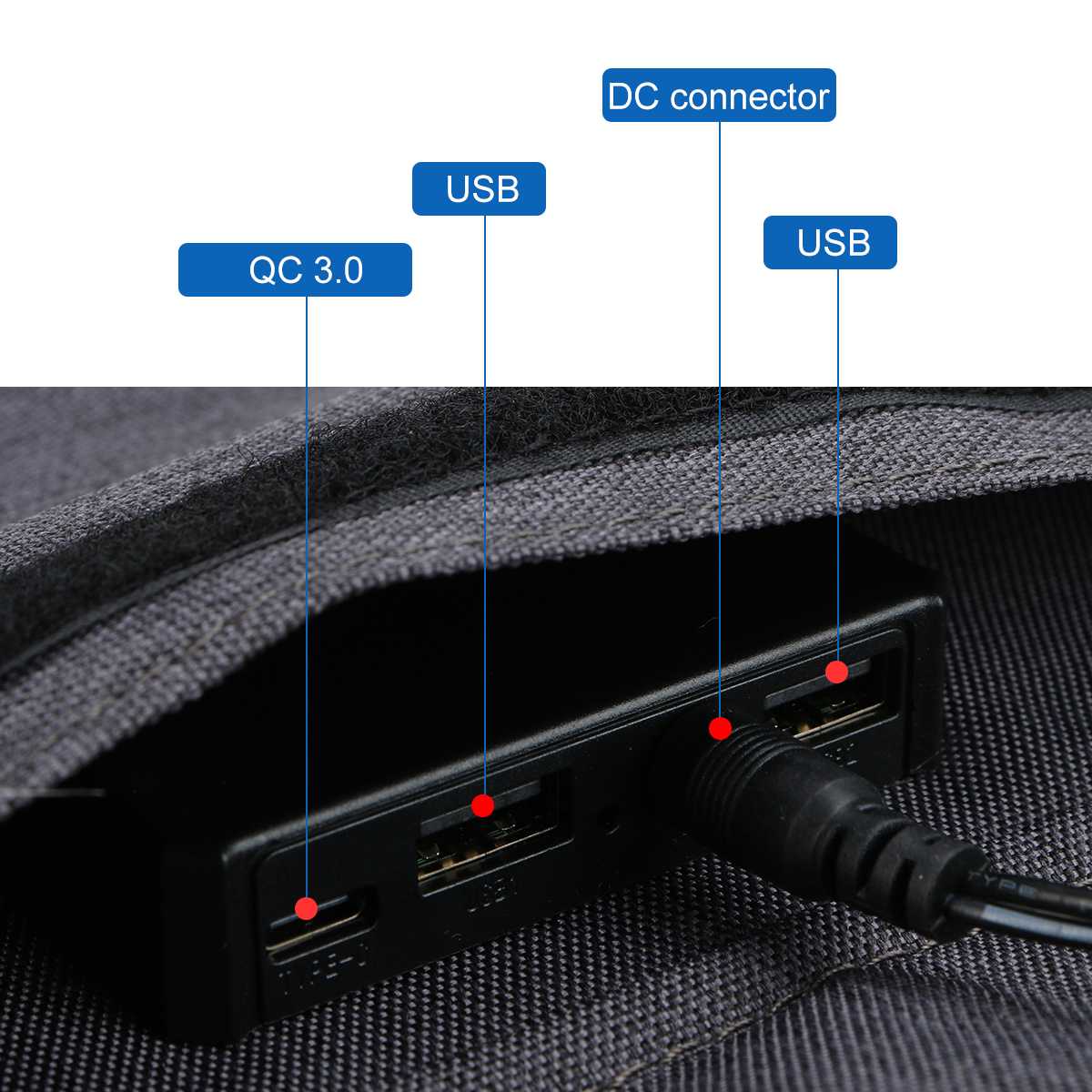 80W Foldable Solar Panel 5V 12V Dual USB Portable Folding Pack Solar Charger Sun Power Battery Cells For Moblie Phone Camping