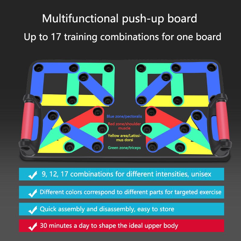 Multifunctional Push-up Board Portable Quick Disassembly Easy To Store Home Fitness Exercise Muscle Training Equipment Bracket