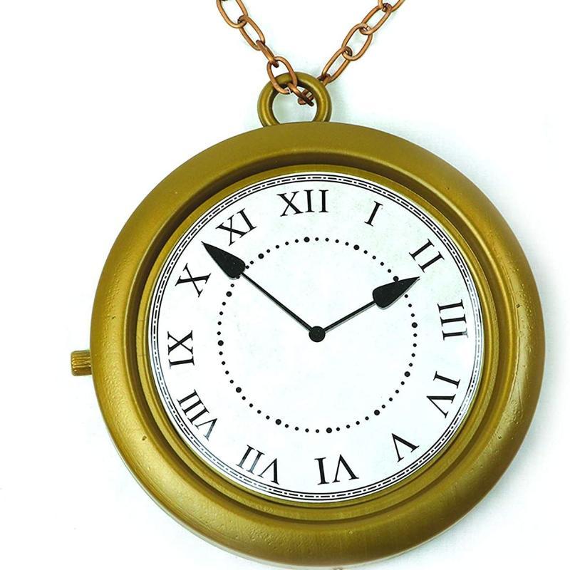 PEAENSR Alice au pays des merveilles montre de poche m. lapin montre murale en Bronze accessoires de Cosplay accessoires de jeu de rôle: YELLOW