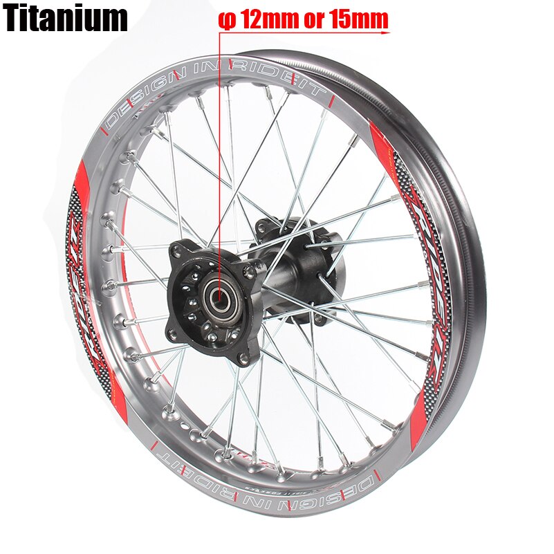 14 tommers bakre felger aluminiumsfelger 1.85 x 14 "tommer til ktm crf kayo bse kinesisk smusssykkel: titan 15mm