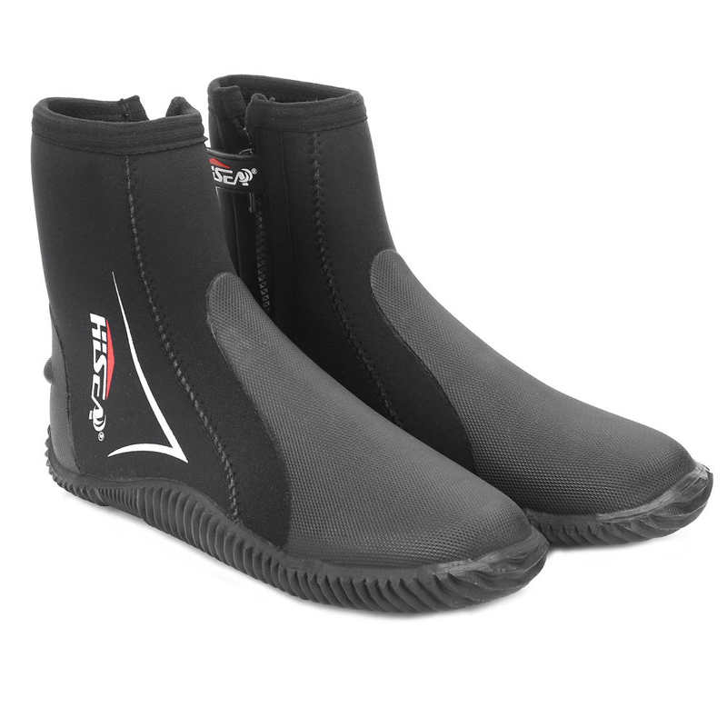Scarpa da sub da 5MM stivali da sub in neoprene con tomaia alta stivali da immersione per adulti antiscivolo pinne calde scarpe da pesca subacquea