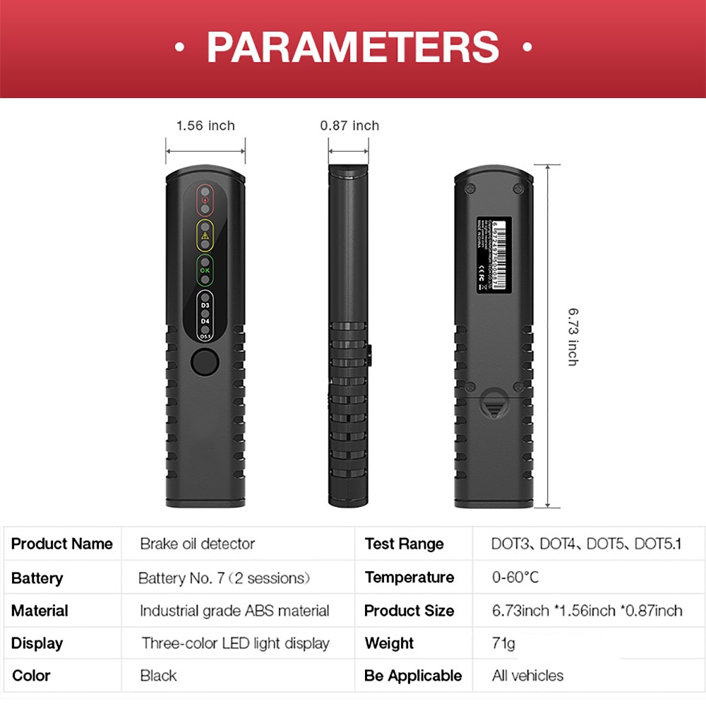 Commercial Auto Diagnostic Tool Powerful Car Brake Fluid Tester For Car/Bus/Truck