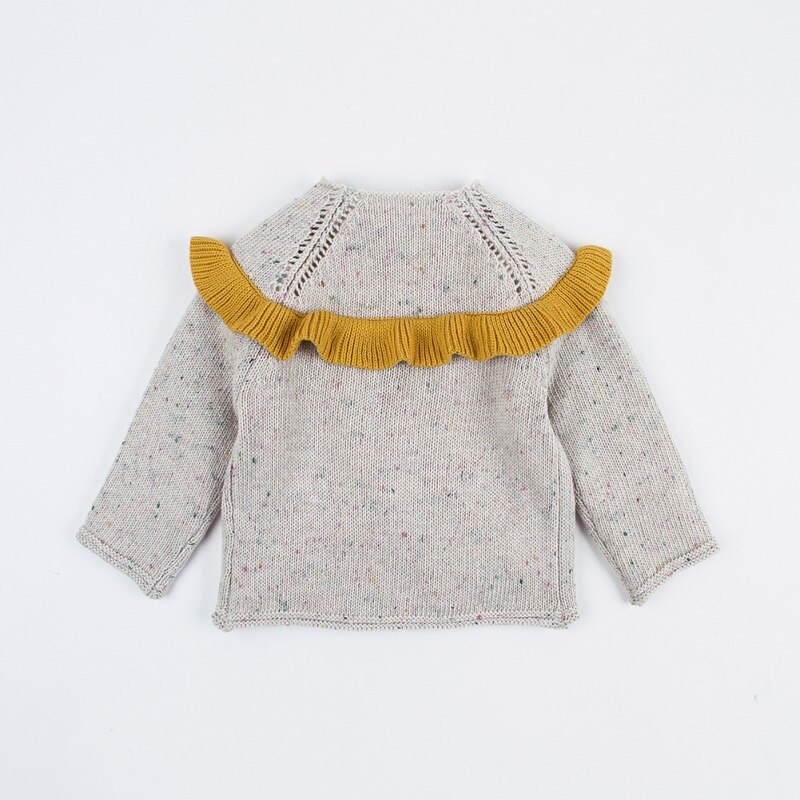 Niño suéter de punto niñas chaqueta de Rebeca niño suéter bebé abrigo niños abrigo volantes Casual niños ropa A26
