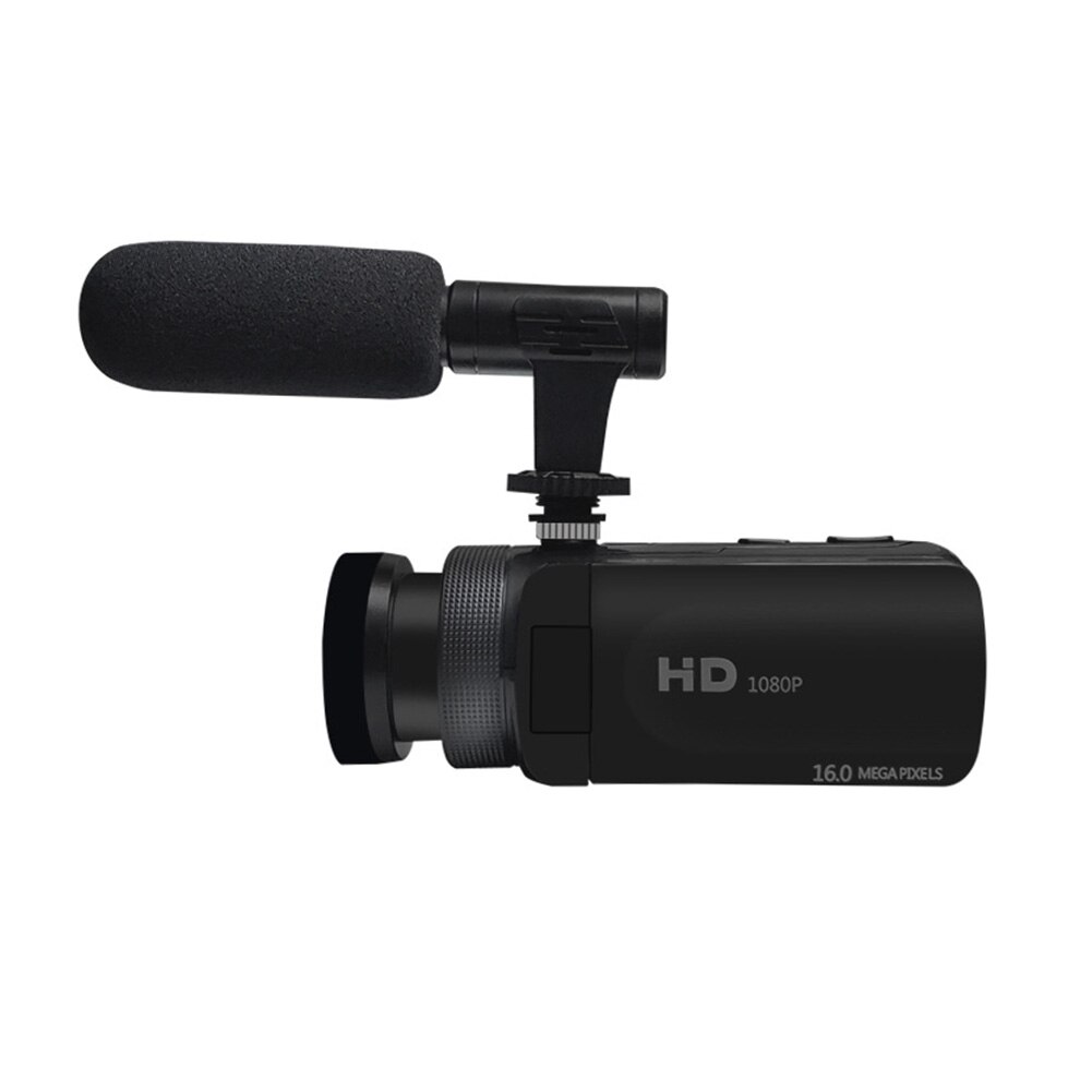 Hd 1080P Digitale Video Camera Met Microfoon Hd 1080P Camcorder 16x Digitale Zoom Camera Camcorder 2.4 Inch Scherm lichtgewicht: Microphone