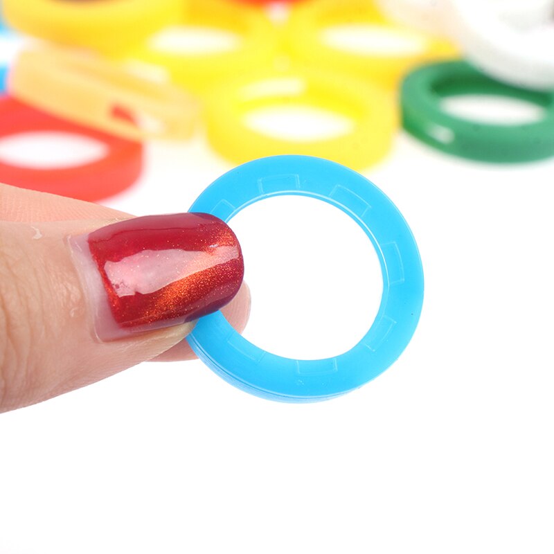 50 Uds colores brillantes de silicona suave hueco Multi Color de goma suave llaves cerraduras de cubiertas para llave Topper llavero funda elástica redonda