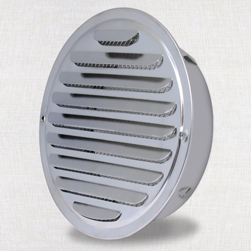 Round Stainless Steel Wall Cover Air Vents Bull Nosed External Extractor Outlet Vents Windshield Kitchen Outlet Flat Head Hood