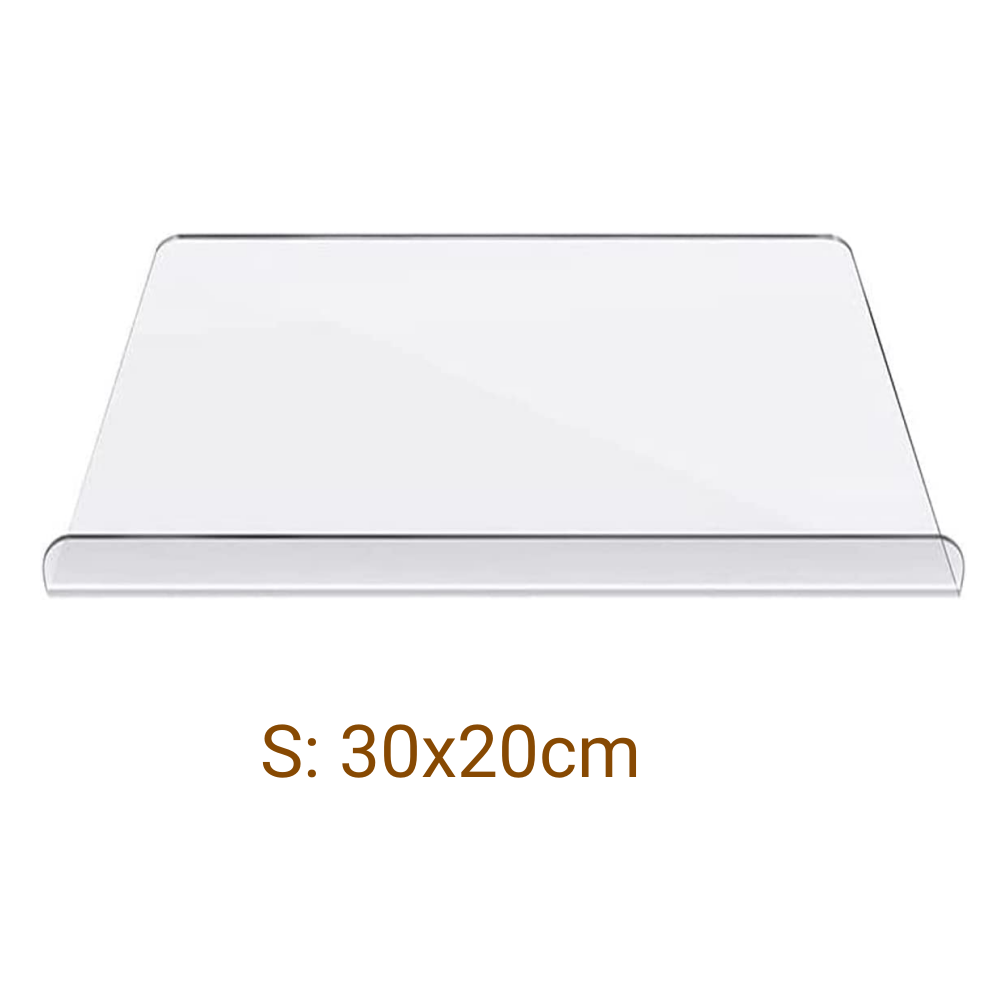 Plexiglas Glas Acryl Antislip Transparante Snijplank Voedsel Snijplank Voor Aanrecht Aanrechtbeschermer: WHITE