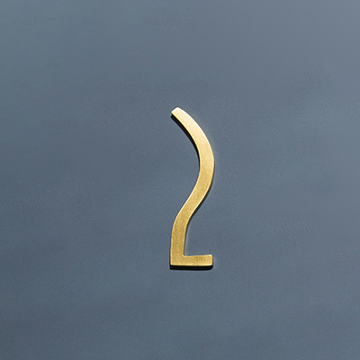 Golden Brass Numbers Decoratieve Muur Deur Nummers Deur Platen Cijfers Slaapzaal Hotel Home Adres Teken 0-9: Grijsachtig Bruin / 110Cm