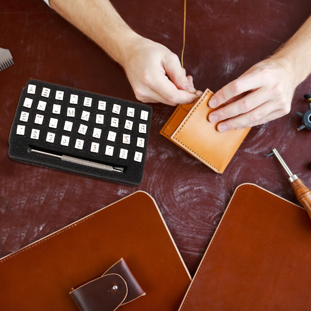 Stamping Solid Metal Printinting Tool 1 Set Seals Mold Handmade Leather Printing Punch Tools for DIY Leather Carving