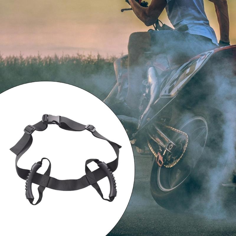 920L Motorcycle Passenger Safety Belt Adjustable rides Support Strap with not Slip Grip Pillion Grab Handle for Bike Scooter