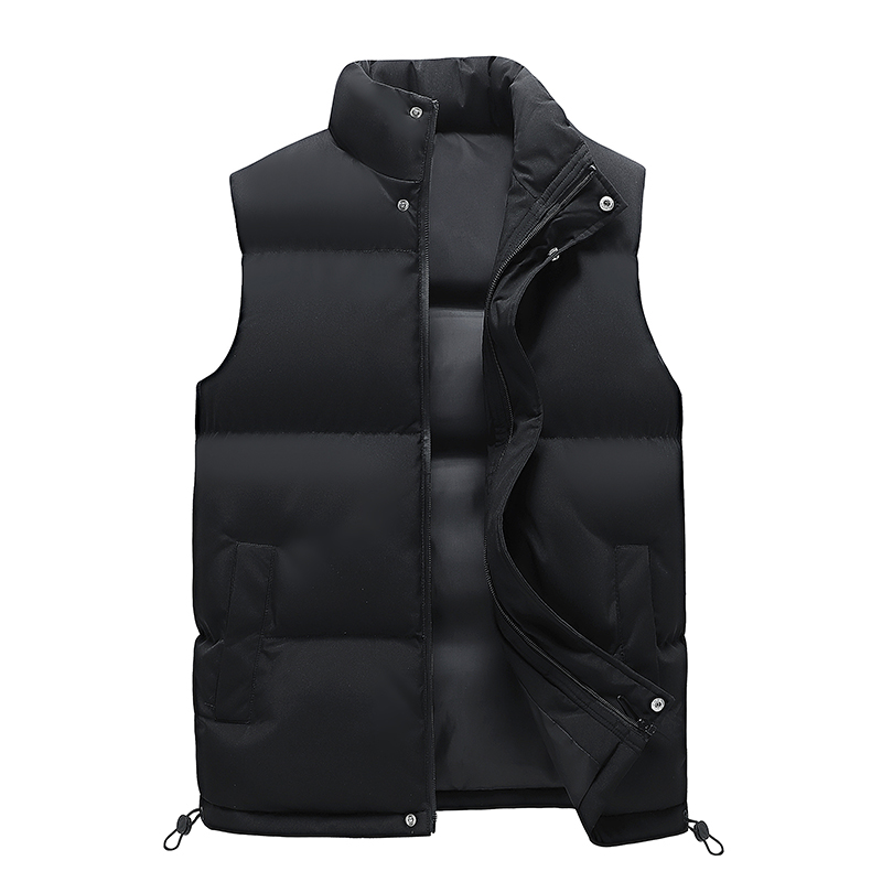 Gilet Uomo - Autunno/Inverno - Giacca Imbottita Senza Maniche - Chiusura cerniera lampo - Capo Caldo casuale: XXXL / Nero