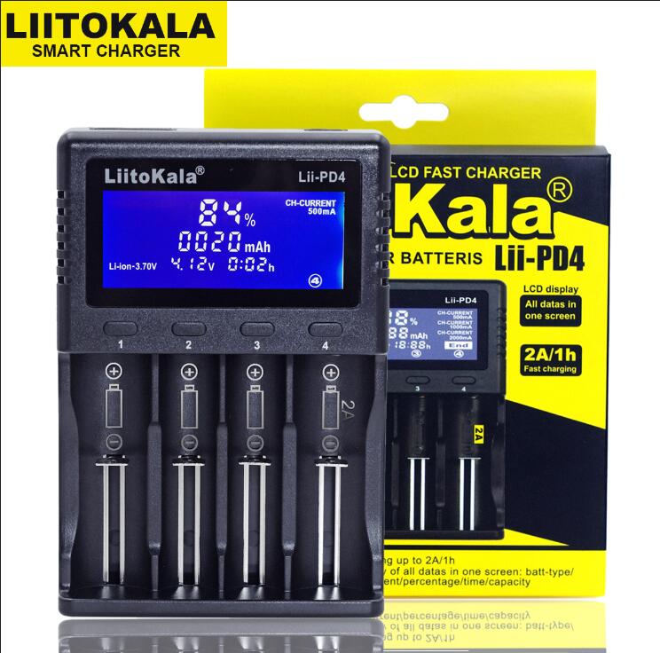 Liitokala lii-500 400 300 Lii-PD4 S1 LCD 3.7V 18650 26650 18500 18350 16340 17500 21700 20700 1.2V AA AAA Ni-MH Battery Charger: Lii-PD4 Charger