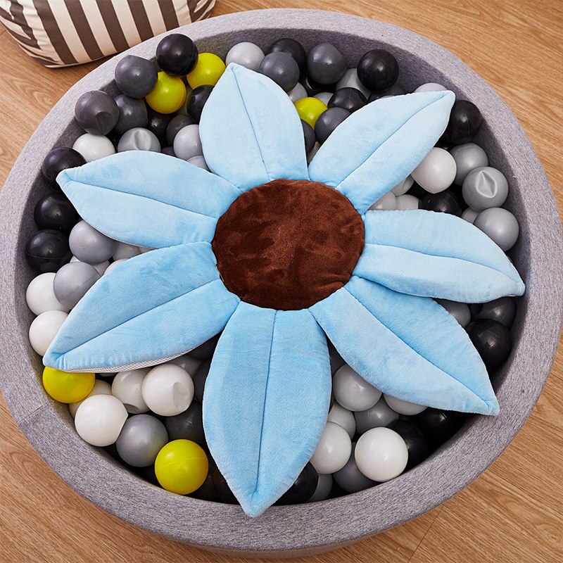 Alfombrilla de baño de flor para bebé de 70cm para baño de recién nacido, cojín de ducha plegable de cuatro pétalos de flores, alfombrilla de asiento de pétalo de seguridad para bebé