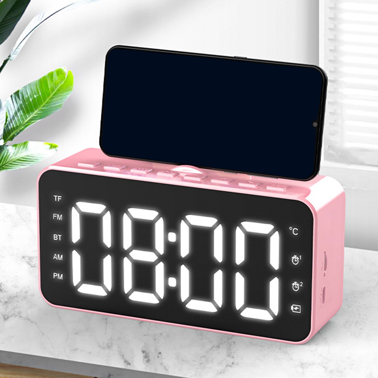 SALES！！ Q9 Bluetooth 5.0 Wireless Rechargeable Clock Subwoofer Speaker Music Player