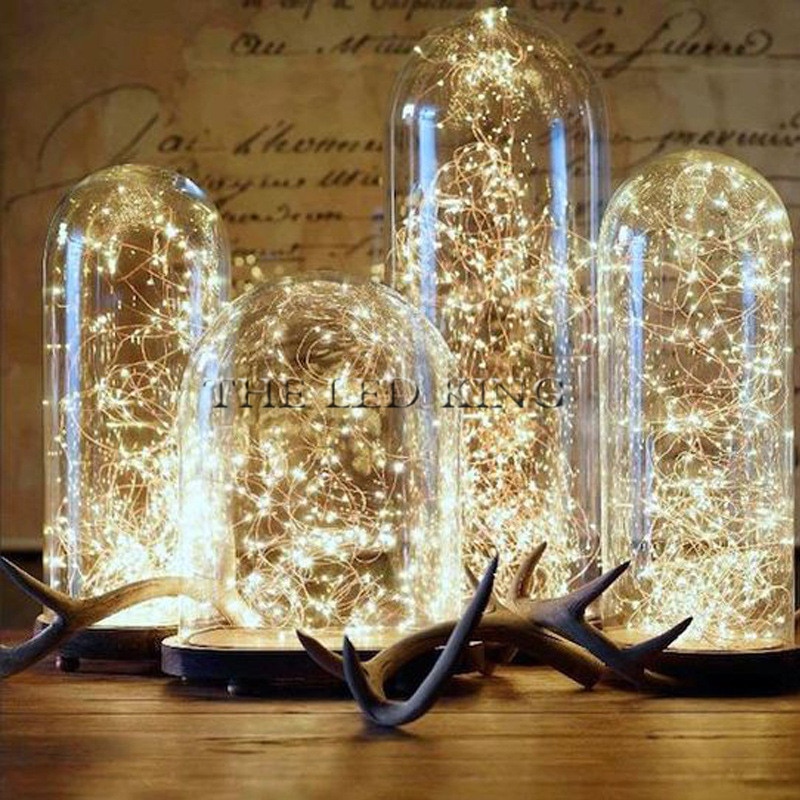 Waterproof String light Strip Silver Wire Fairy warm white Garland Home Christmas Wedding Party Decoration USB 2M 10M