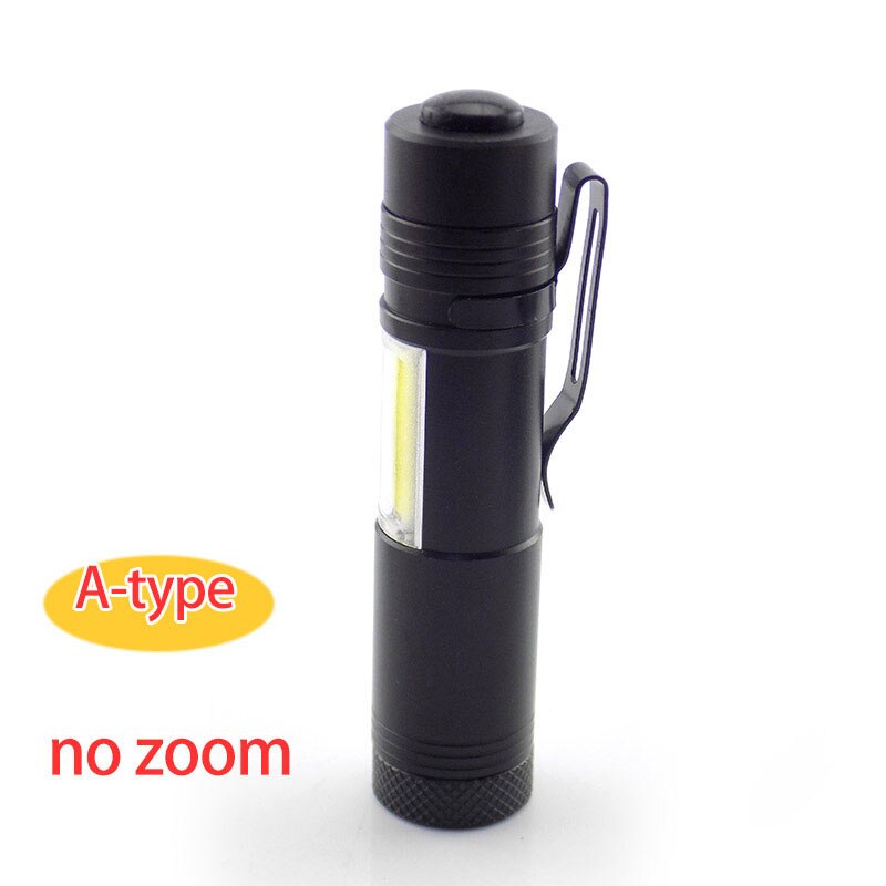 mini high power flashlight 2 LED COB Q5 penlight USB linterna work flash light Torch rechargeable Battery Lamp Camping linternas: A