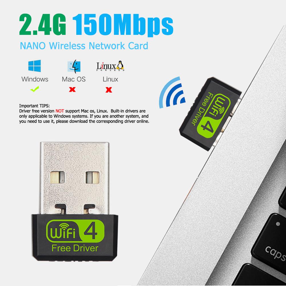 USB WiFi Dongle 150Mbps USB2.0 High Speed Free Driver Wireless Adapter WiFi Receiver Dongle Network Card for Desktop PC