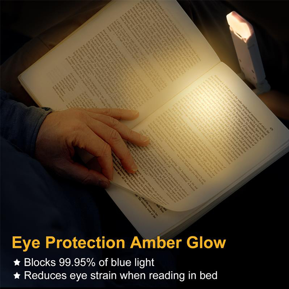 Usb Oplaadbare Boek Licht Helderheid Instelbaar Voor Oog-Bescherming Led Clip Op Draagbare Bladwijzer Licht Voor Lezen In Bed Auto