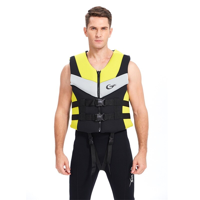 Odkryty Rafting Neopreen Zwemvest dla dzieci i mężczyzn Snorkelen Slij profesjonalne drifting ntage Vissen Kajakken: Yellow / XS