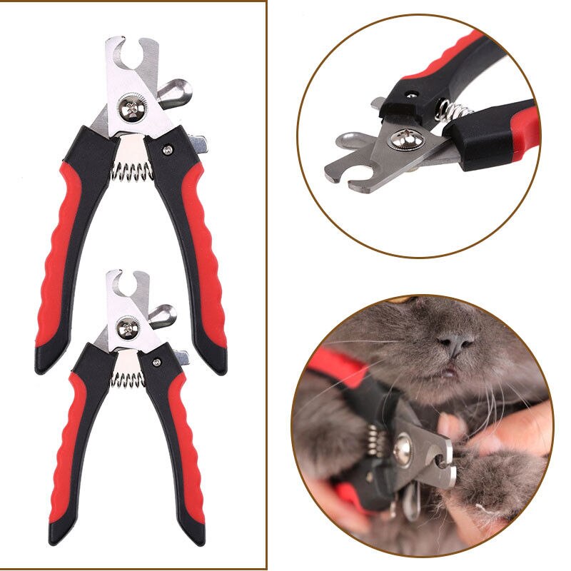 Professionele Hond Nagelknipper Cutter Rvs Grooming Schaar Clippers Voor Dieren Katten Met Lock Maat S M