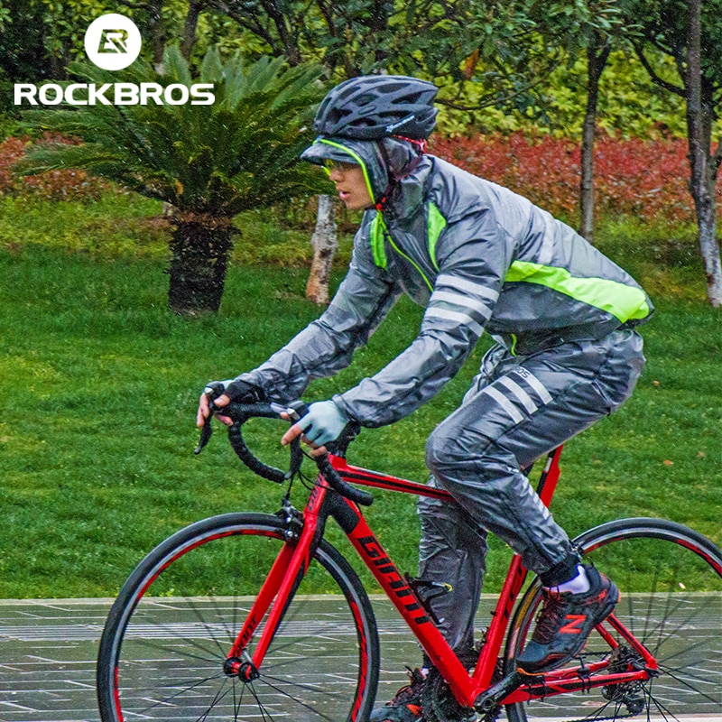 ROCKBROS – pantalon de cyclisme imperméable pour hommes et femmes, réfléchissant, Portable, équipement de vélo de route, vtt