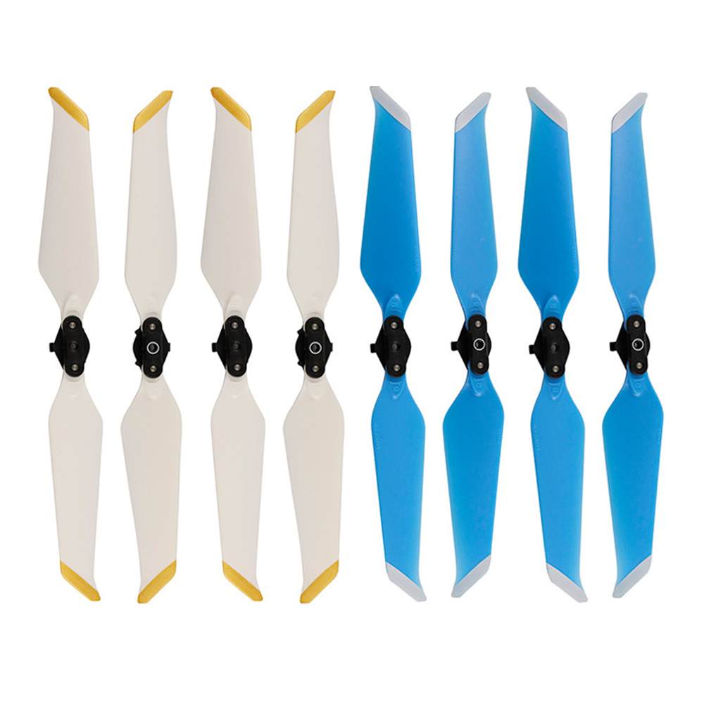 Propeller for DJI Mavic 2 Pro Zoom 8743 Low-Noise Props Quick-Release Blade 8743 Noise Reduction Fan Drone Parts Screw Accessory: Blue White