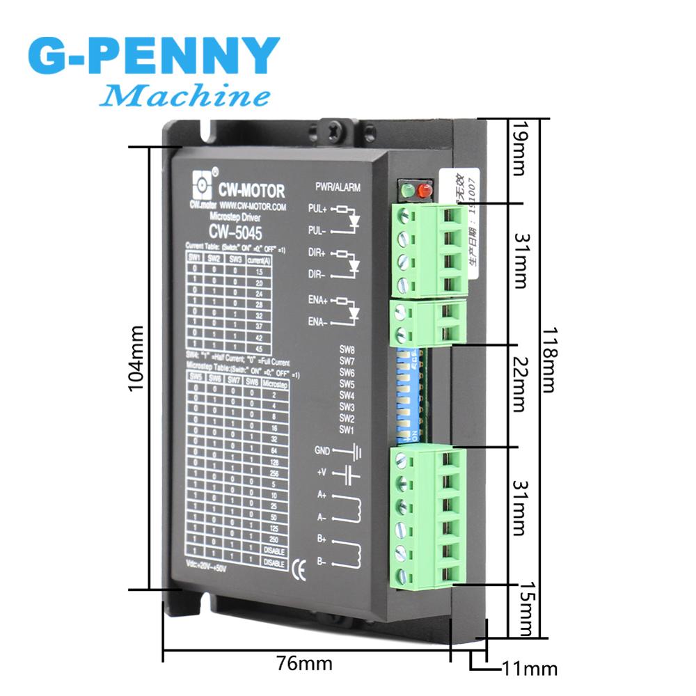 ! Nema 23 stepper motor driver CW5045 0-4.5A 24-50vDC for Nema 17 / Nema 23 2 phase stepper motor drive