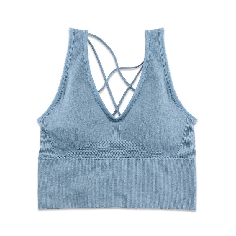 Svokor Vrouwen Mooie Terug Sport Hemdje Met Dunne Schouderbandjes Draadloze Kruis Ondergoed Open Back Tube Top