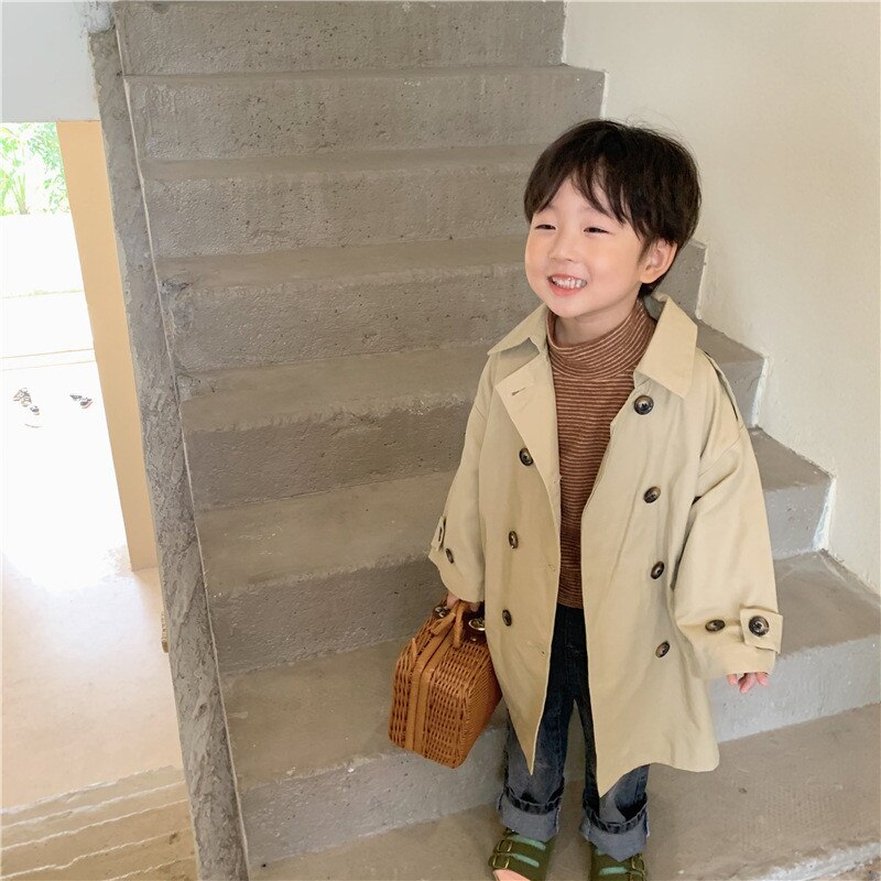 Children's windbreaker jacket for Boy winter Autumn kid all-match boys parka kids child Trench Coat girls Cotton Jackets