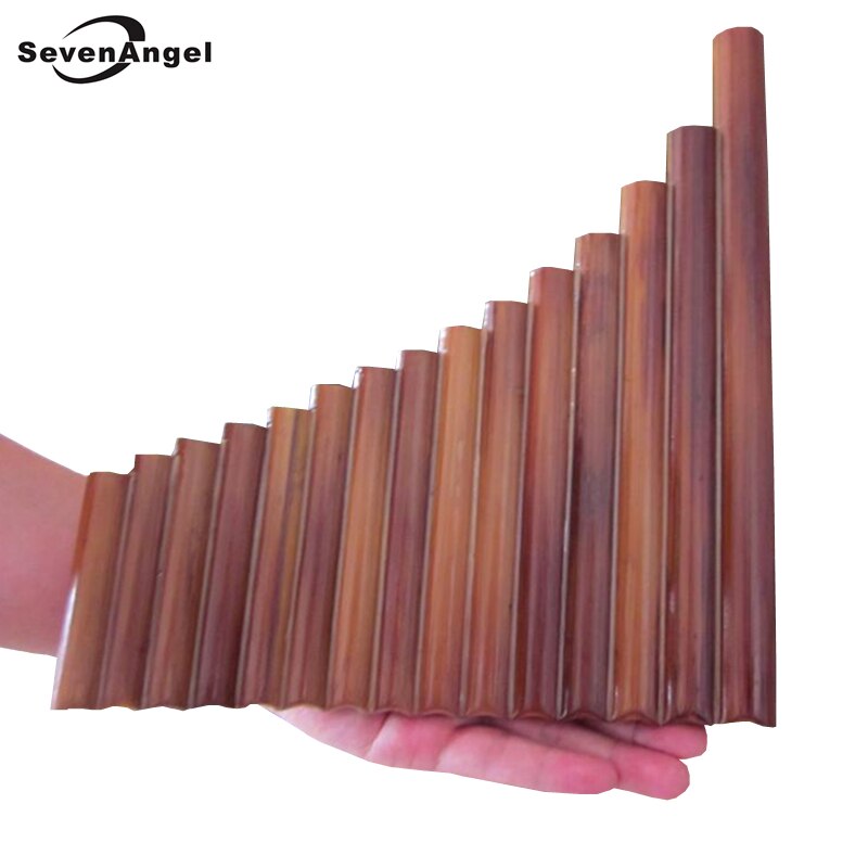 Tubos de 15 Artesanal de Bambu Panflute G Chave Instrumento Musical de Sopro Flauta Xiao Left &amp; Right Hand panpipes com flauta dizi saco