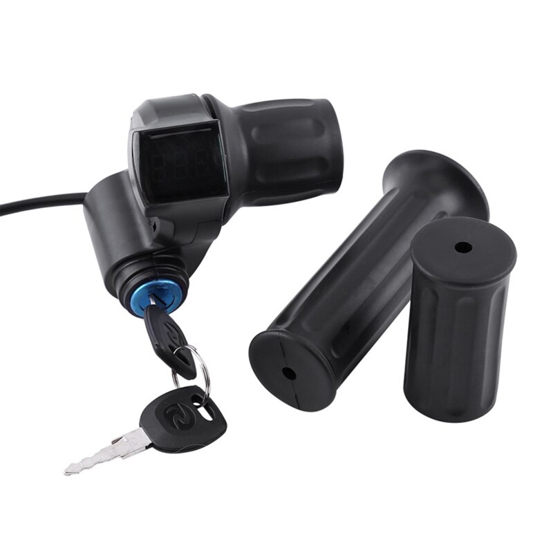 Electric Bike Switch Half Wrist Throttle Grip with Led Display