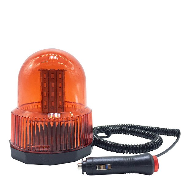 Luz de advertencia giratoria estroboscópica para vehículo de policía, lámpara de baliza de emergencia roja, amarilla y azul, 40 LED, DC12V,: Yellow